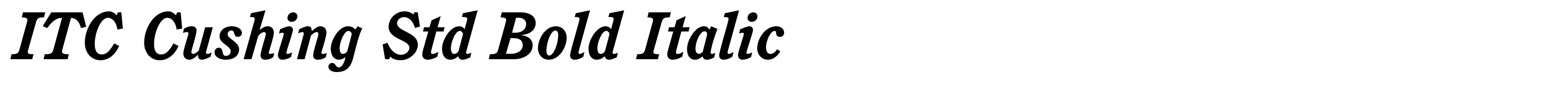 ITC Cushing Std Bold Italic
